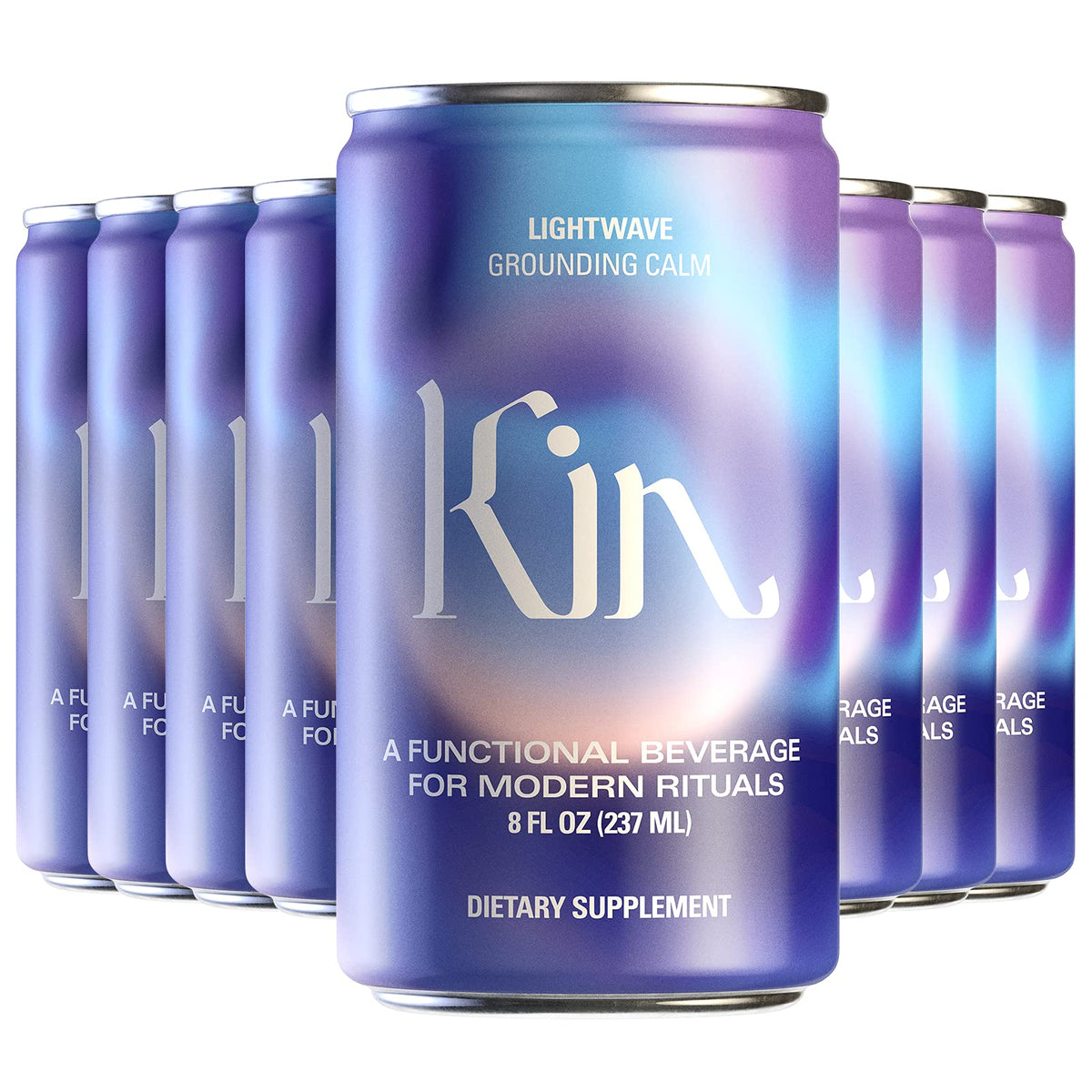 Lightwave by Kin Euphorics – Non-Alcoholic Nootropic Drink, Lavender-Vanilla, Ginger & Birch (8pk)