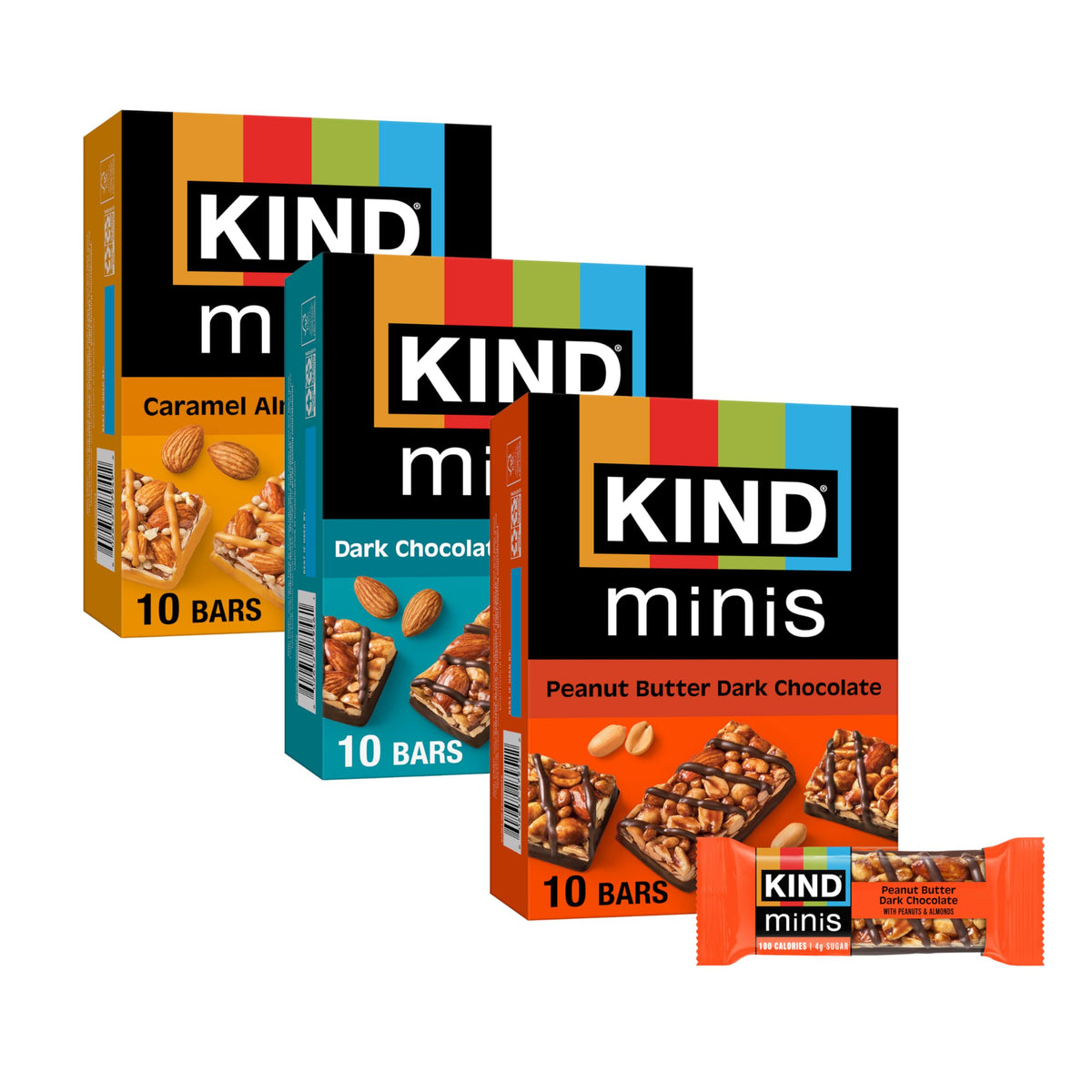 KIND Mini Snack Bars Variety Pack – Gluten Free, Low Sugar & Low Calorie (30 Count)