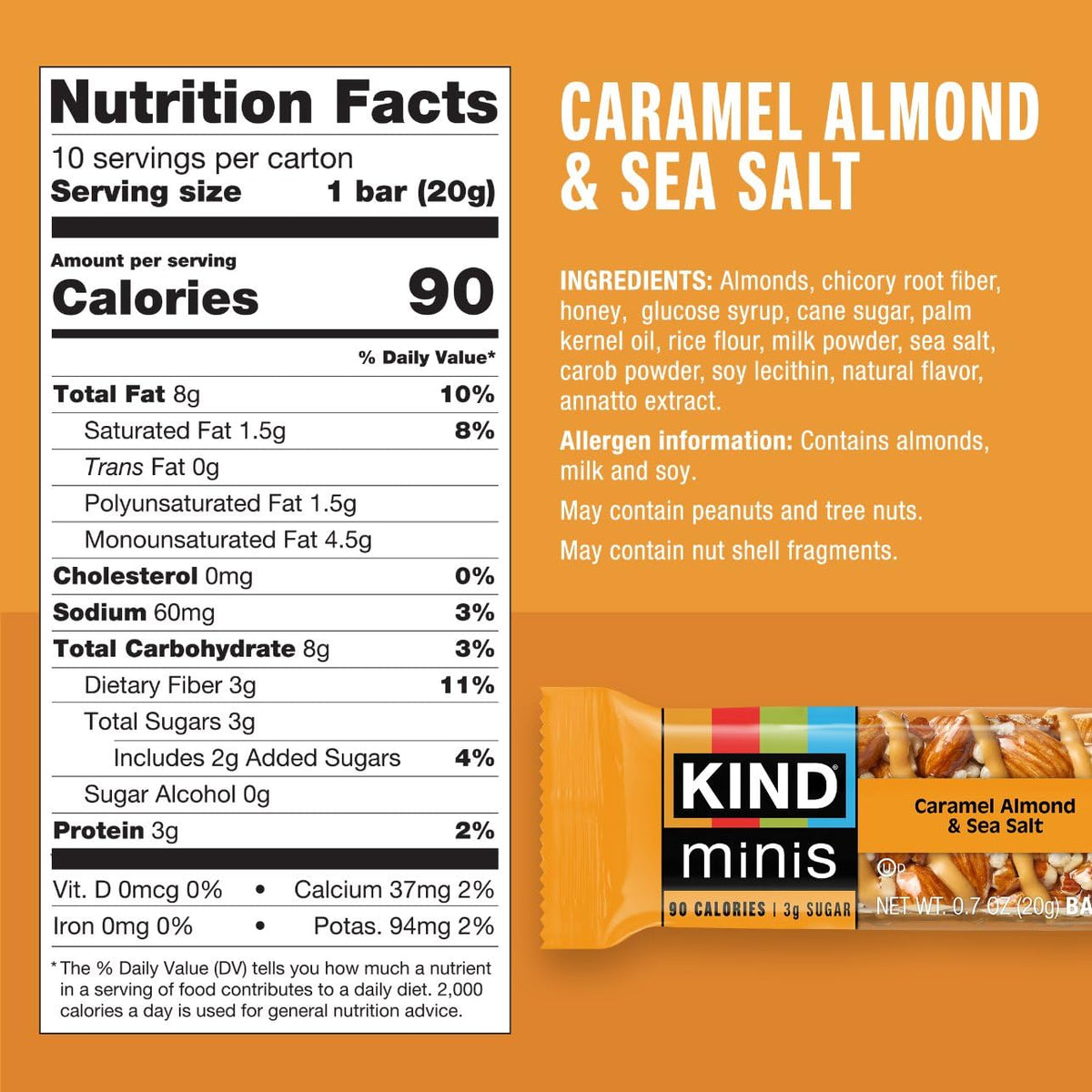 KIND Mini Snack Bars Variety Pack – Gluten Free, Low Sugar & Low Calorie (30 Count)