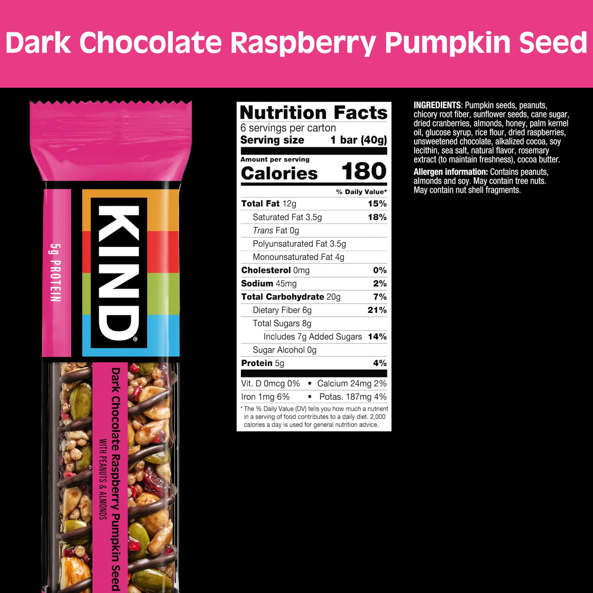 KIND Healthy Snacks Bars Variety Pack — Gluten Free, High Fiber, 5g Protein, 18 Count