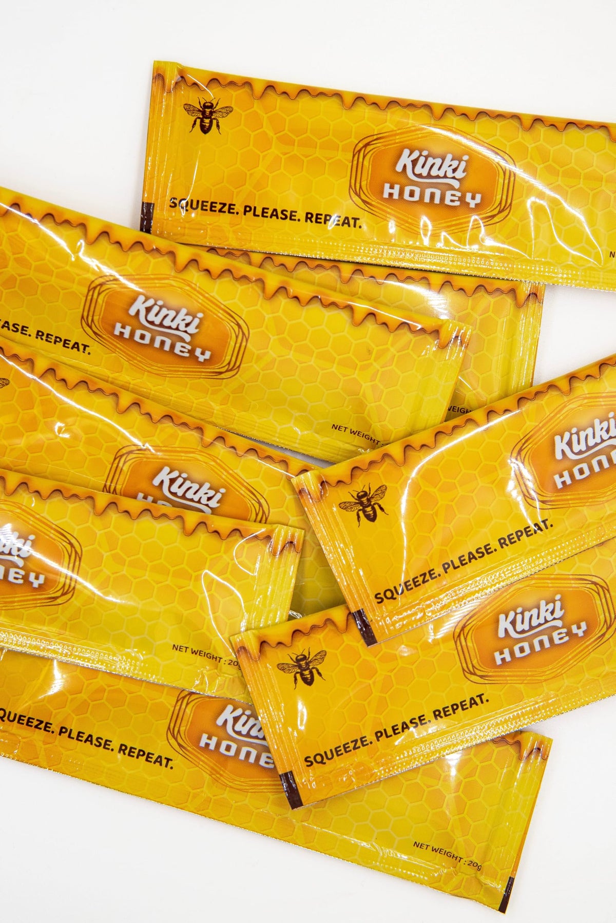Kinki Honey Packs for Men and Women – 8 Pack (20g Each) Plant-Based Energy Honey, USA-Made