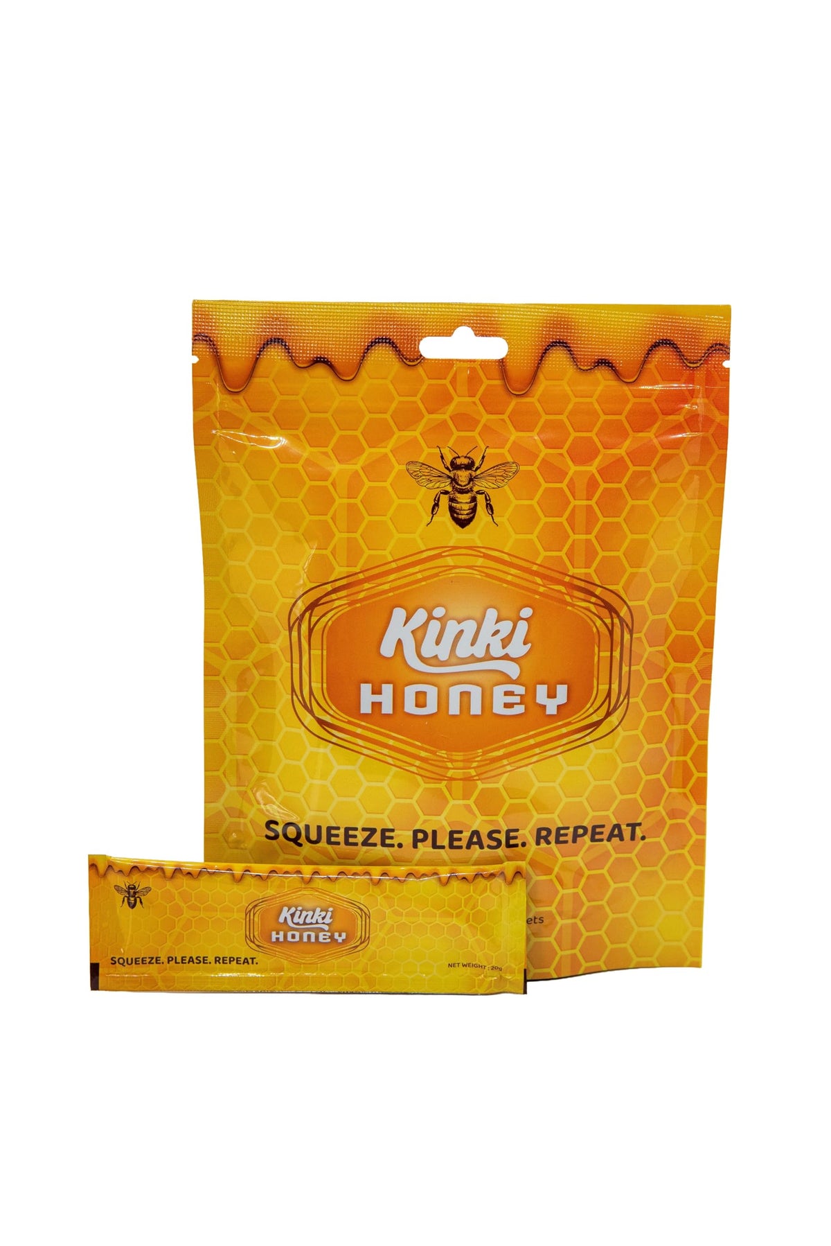 Kinki Honey Packs for Men and Women – 8 Pack (20g Each) Plant-Based Energy Honey, USA-Made