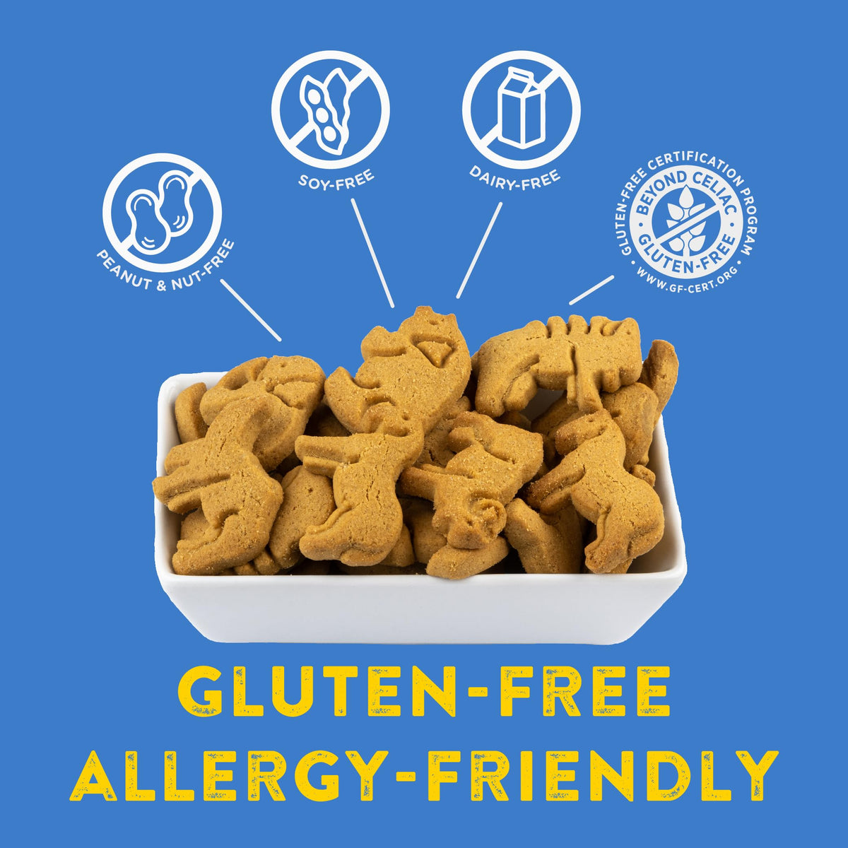 Kinnikinnick KinniKritters Vanilla Animal Cookies – Gluten Free, Dairy Free, Nut Free, Peanut Free, Soy Free, Vegan (6x8 oz Pack)
