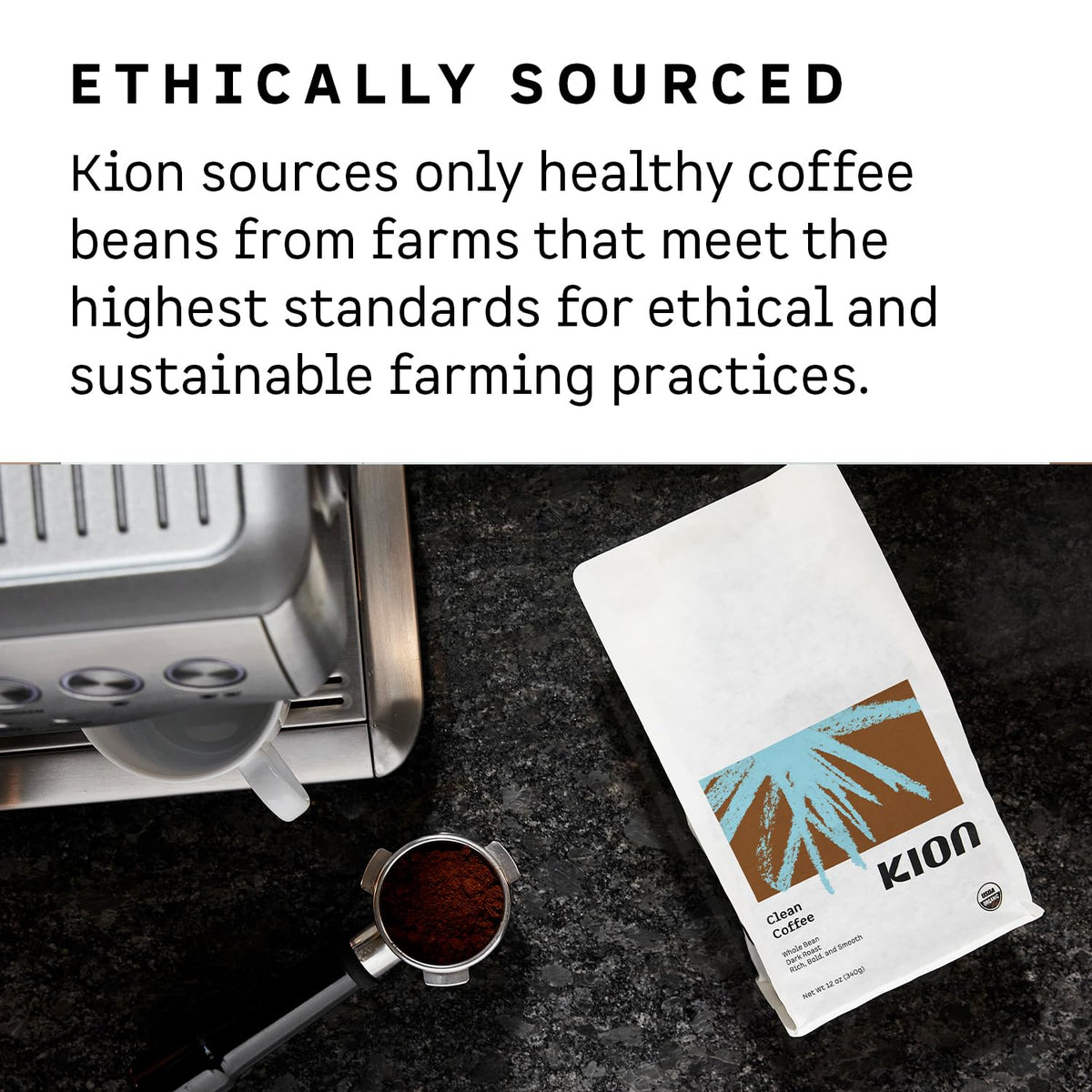 Kion Organic Coffee | Toxin-Tested, Dark Roast | 12 Oz (3 Pack)