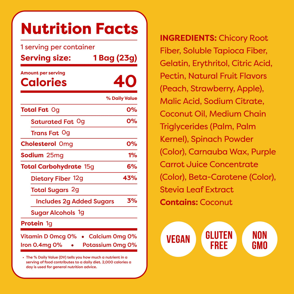 Kiss My Keto Sugar Free Gummy Bears, 12-Pack – Keto Friendly, High Fiber, 3g Net Carbs, Non-GMO & Gluten-Free