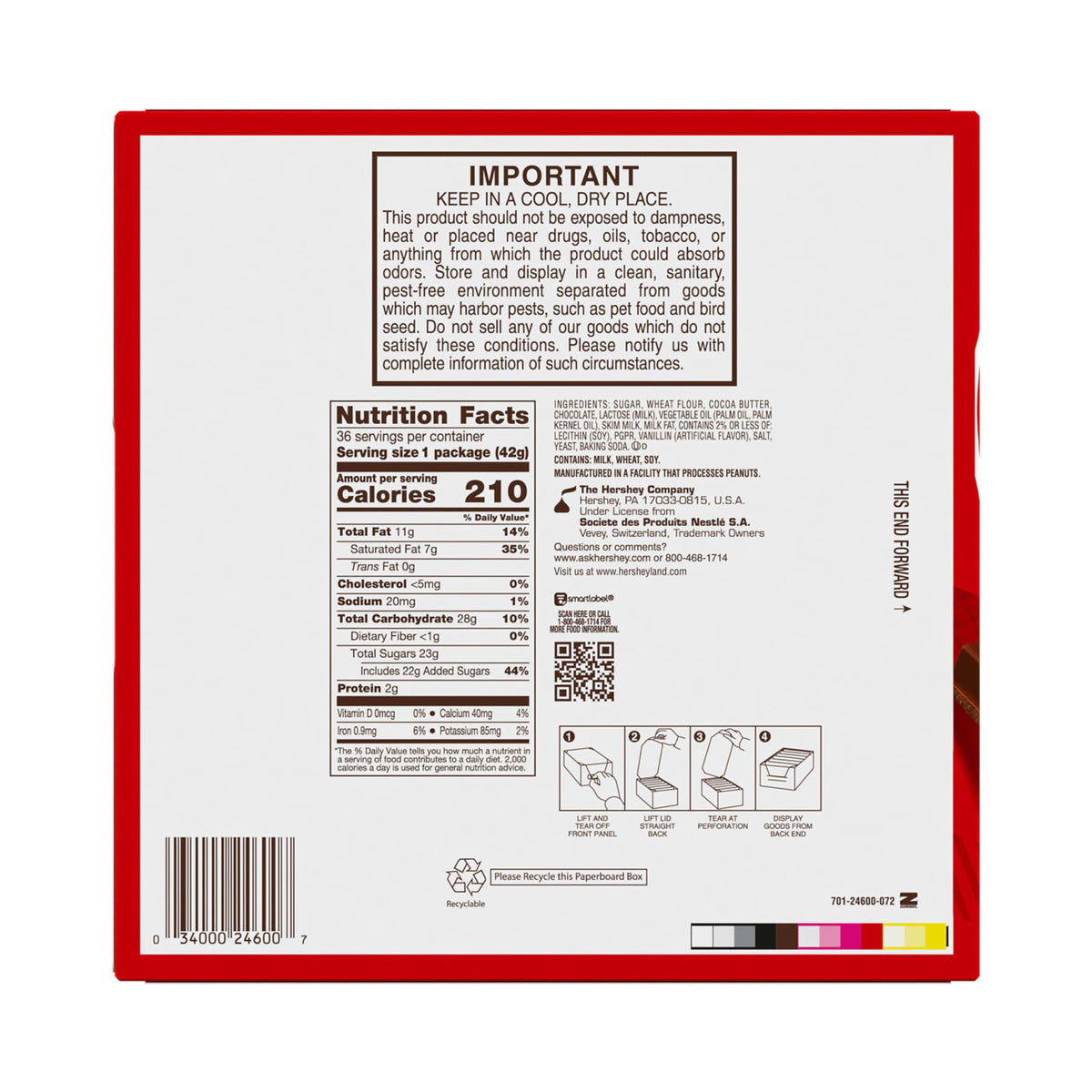 KIT KAT Milk Chocolate Wafer Bars, 1.5 oz – 36-Count Bulk Pack