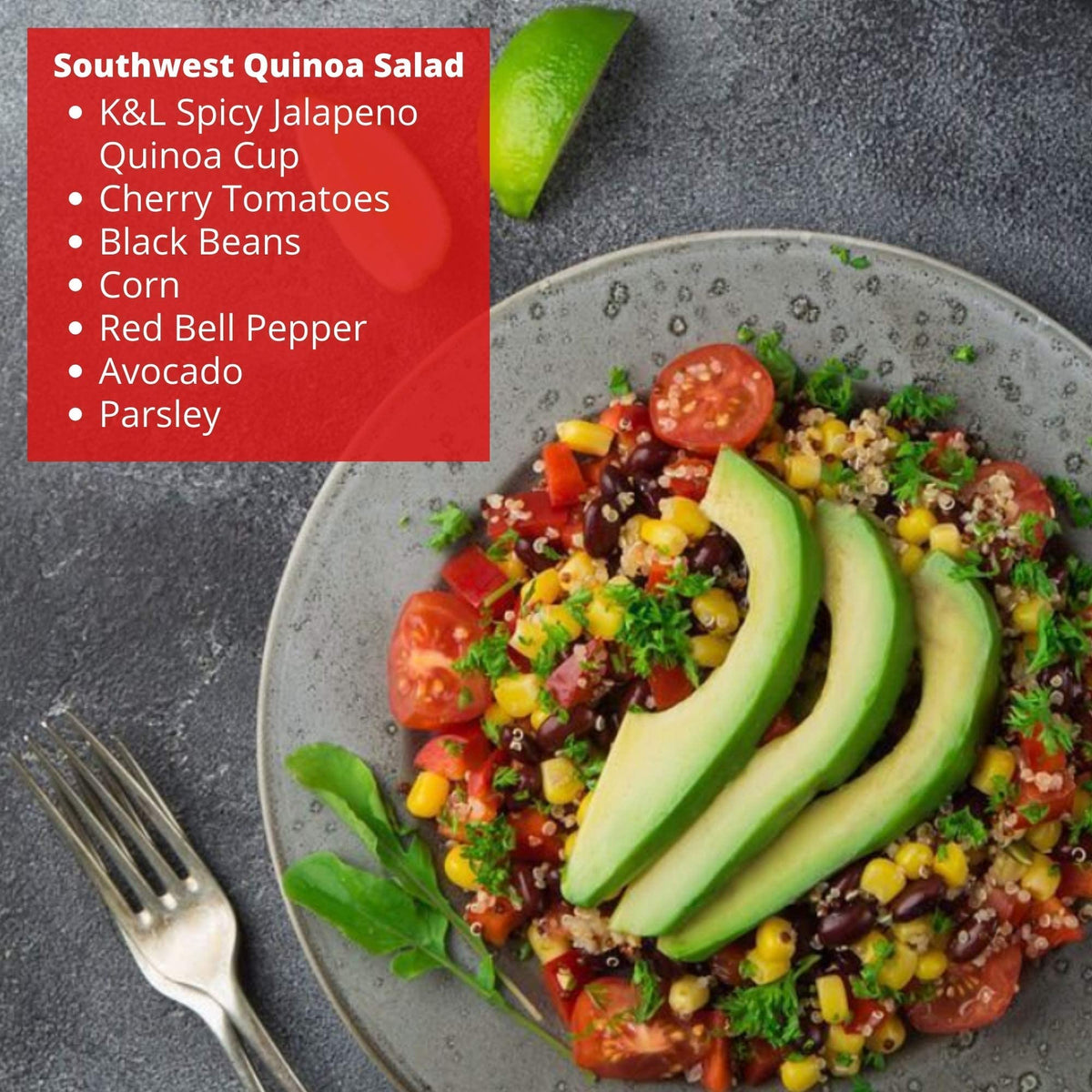 Kitchen & Love Jalapeño & Roasted Pepper Quinoa Quick Meal 6-Pack | Vegan & Gluten-Free