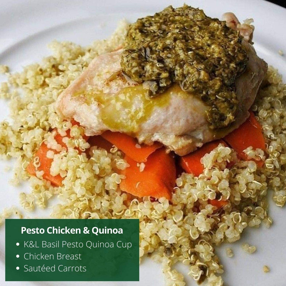 Kitchen & Love Basil Pesto Quinoa Quick Meal 6-Pack | Gluten-Free, Ready-to-Eat, Shelf-Stable