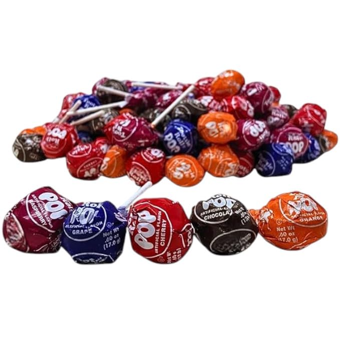 KLUB BULK Assorted Fruit Flavored Classic Roll Pops — 3.5 Lbs Bulk Pack (5 Flavors + Halloween Bonus)