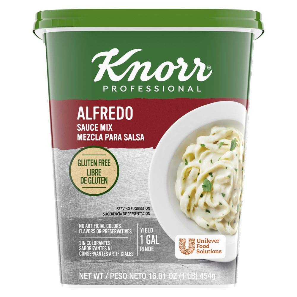 Knorr Professional Alfredo Sauce Mix with Real Parmesan Cheese – Gluten Free, No Artificial Colors, Flavors, or Preservatives | Pack of 4