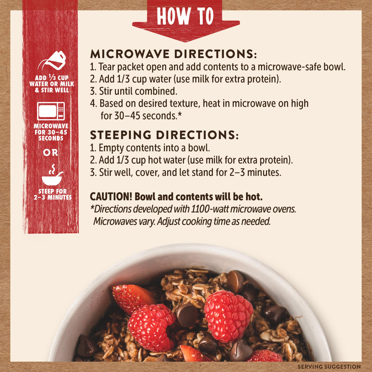 Kodiak Cakes Instant Oatmeal Packets – Chocolate Chip, 12g Protein, 100% Whole Grains (6 Boxes)