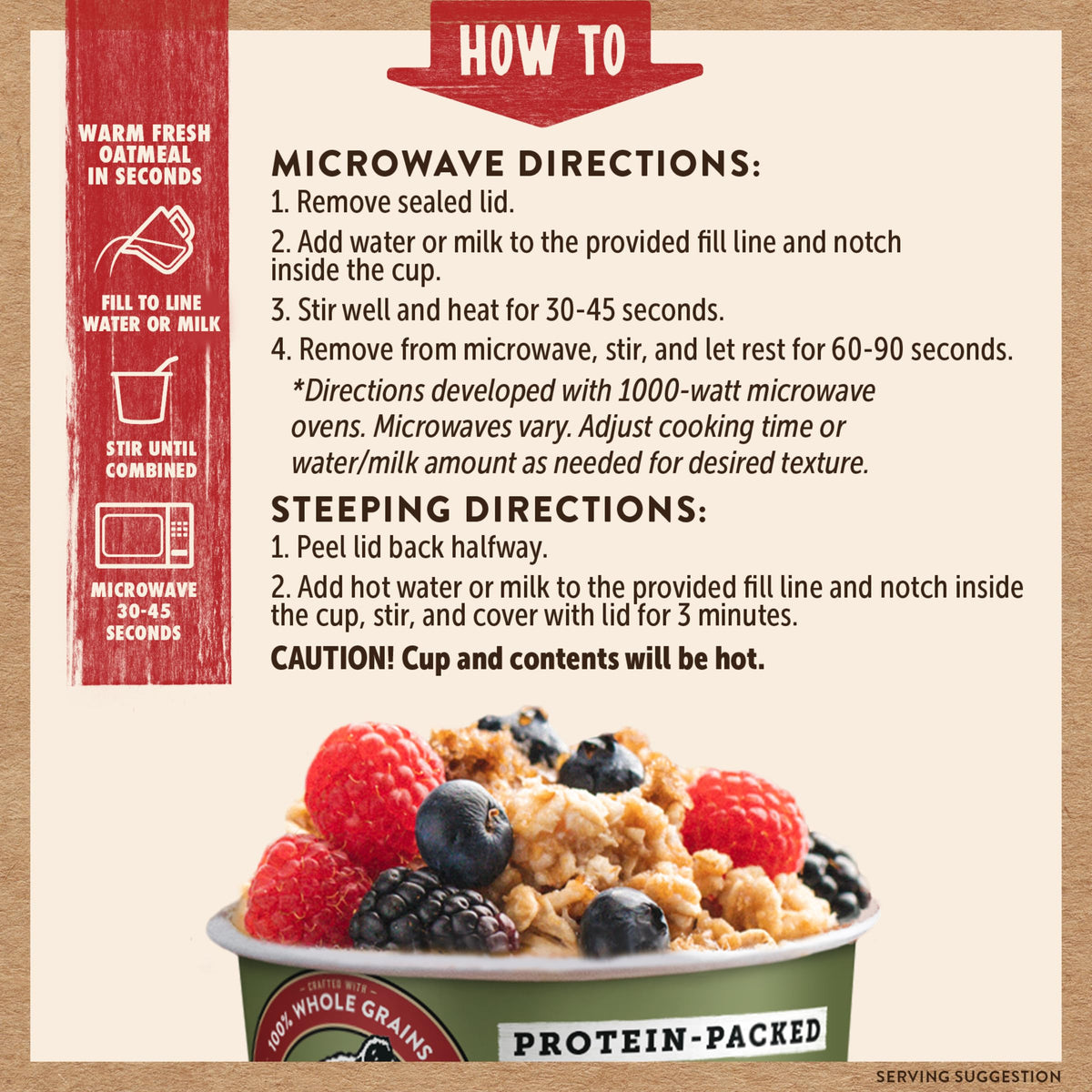 Kodiak Cakes Instant Protein Maple & Brown Sugar Oatmeal in a Cup — 12 Cups (2.12 oz each)