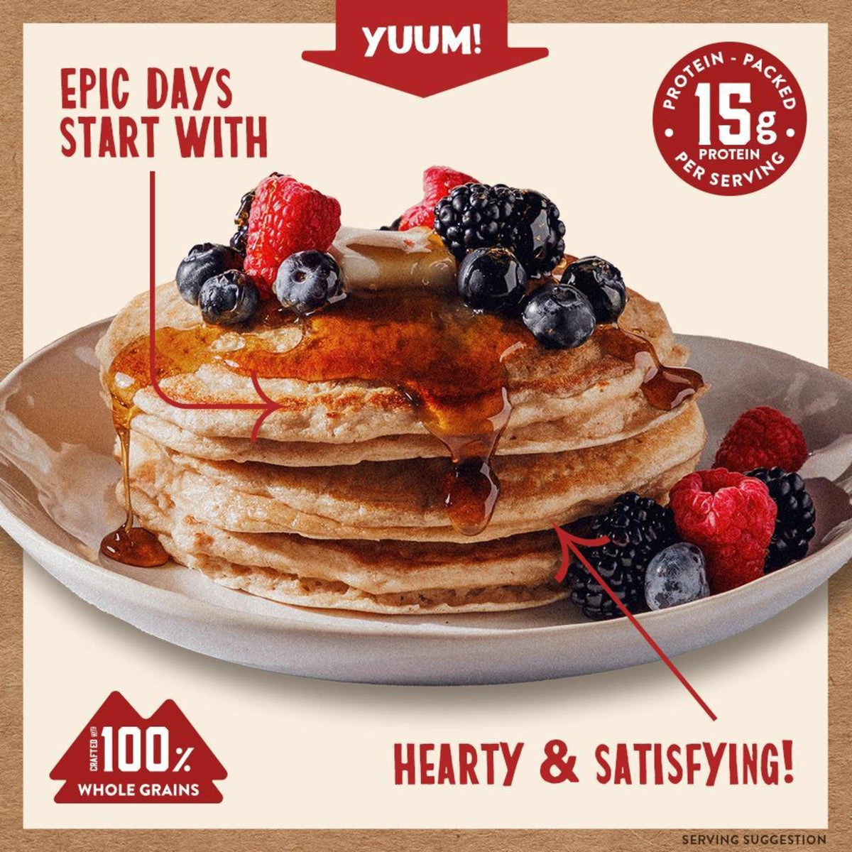 Kodiak Cakes Power Cakes Buttermilk Protein Pancake & Waffle Mix – Pack of 6 (20 oz each)