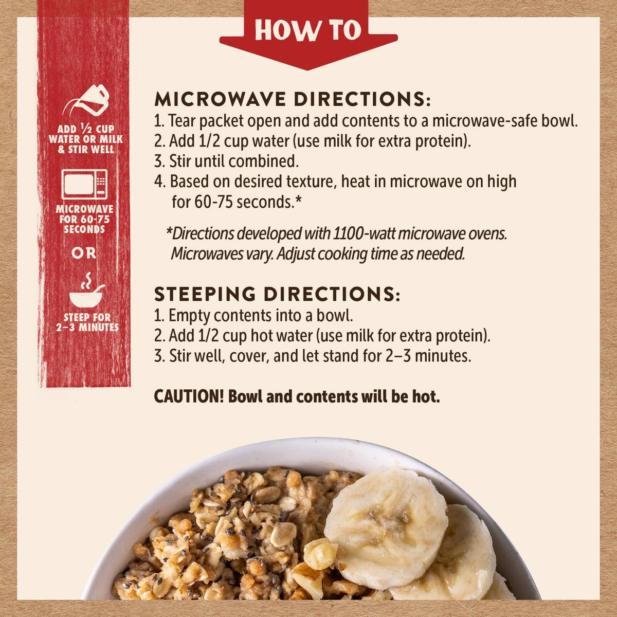 Kodiak Cakes Peak Banana Nut Oatmeal Packets – 20g Protein, Whole Grains