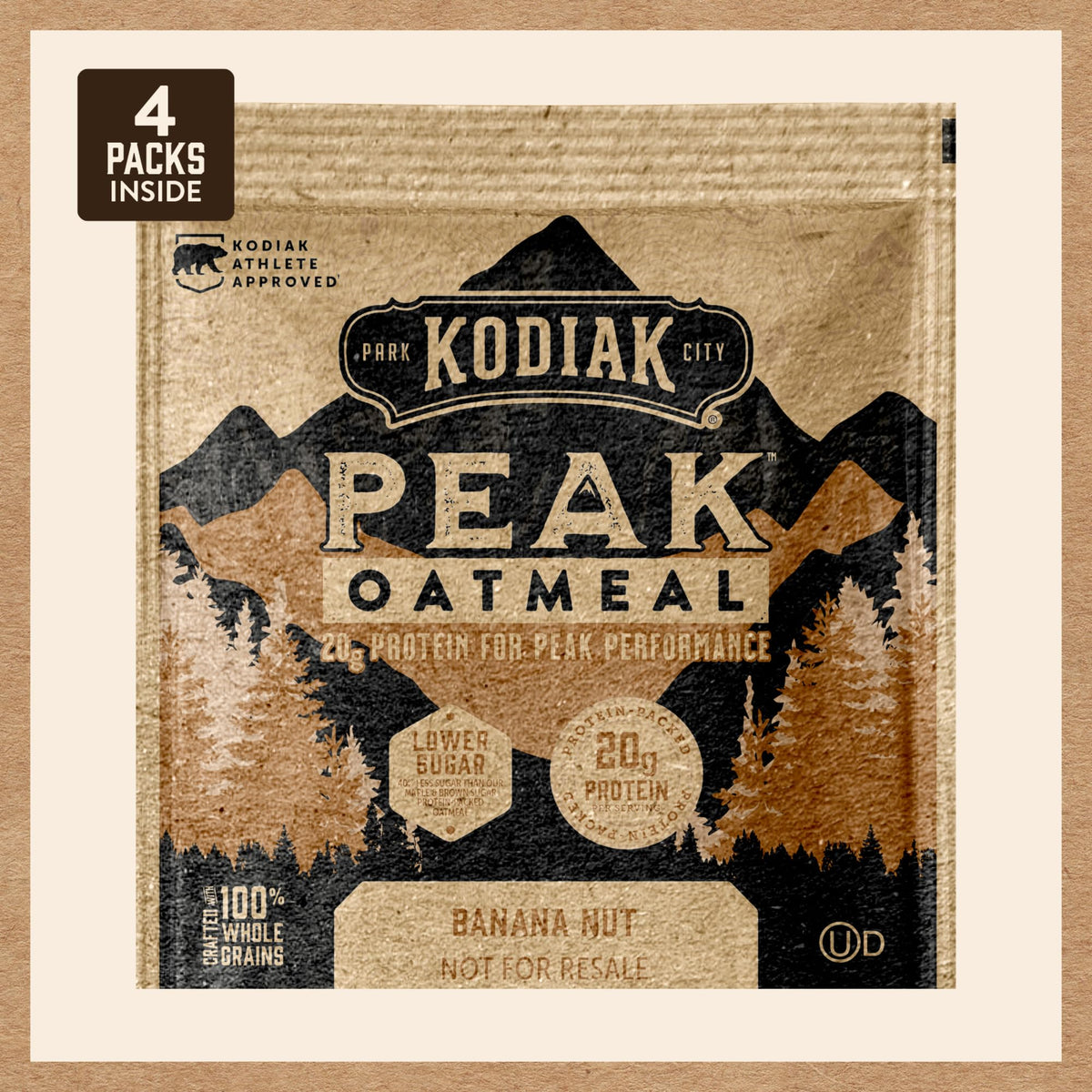 Kodiak Cakes Peak Banana Nut Oatmeal Packets – 20g Protein, Whole Grains