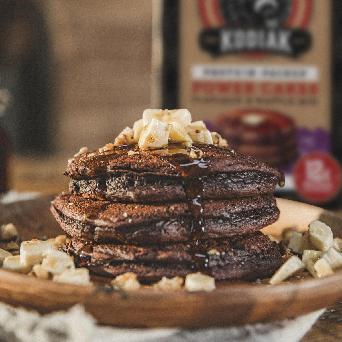 Kodiak Cakes Dark Chocolate Power Cakes – Protein Pancake Mix, 18 oz, Pack of 6