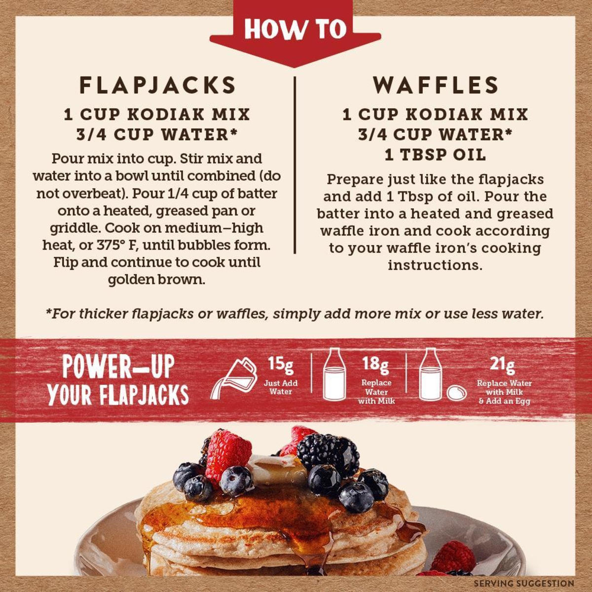 Kodiak Cakes Power Cakes Buttermilk Protein Pancake & Waffle Mix – Pack of 6 (20 oz each)