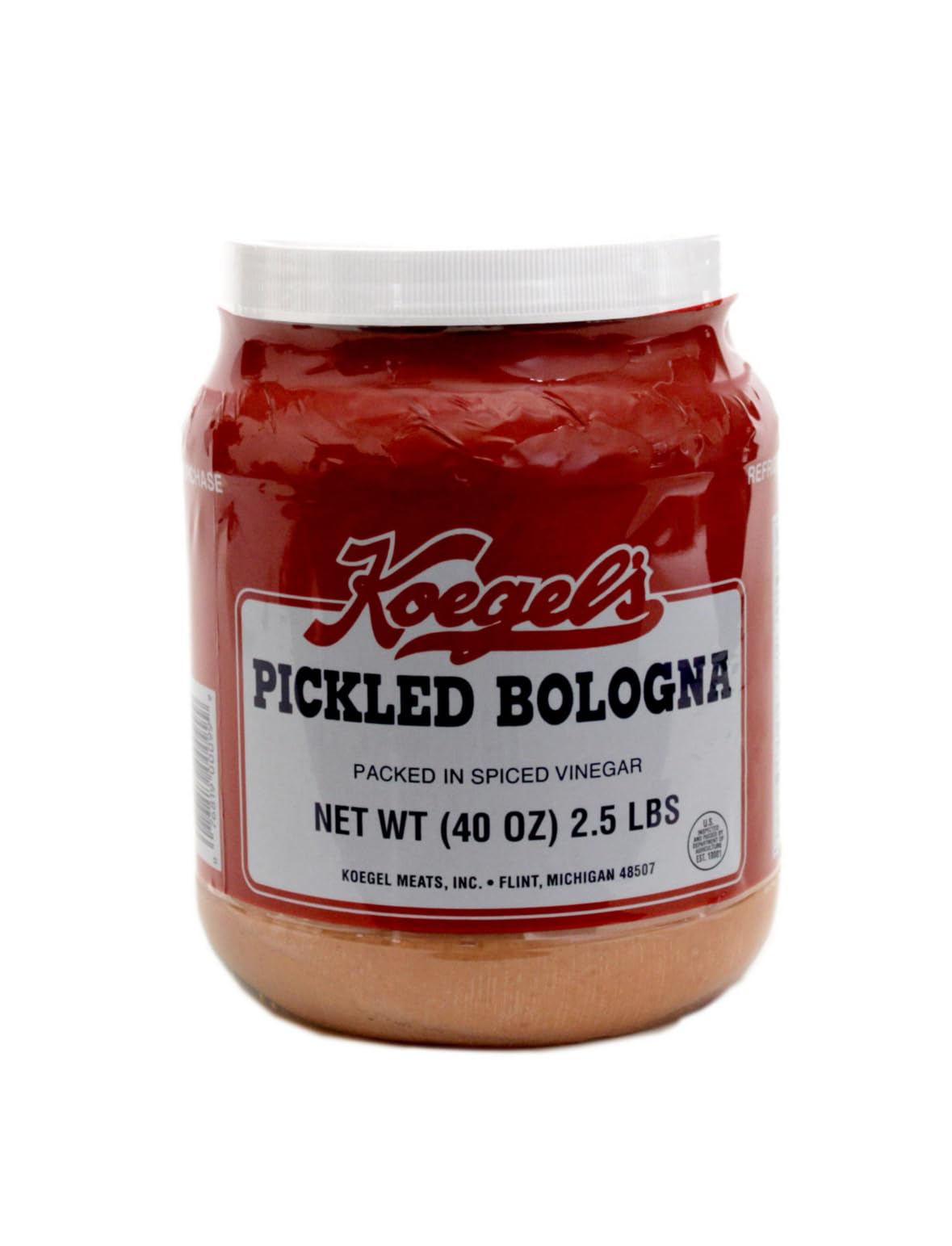 Koegel's Pickled Bologna in Spiced Vinegar | 40 oz Jar, Gluten Free