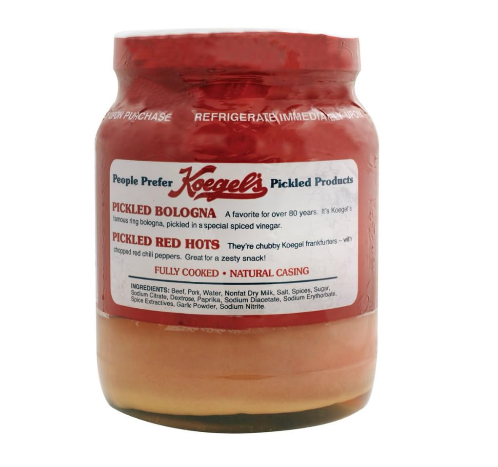 Koegel's Pickled Bologna in Spiced Vinegar | 40 oz Jar, Gluten Free