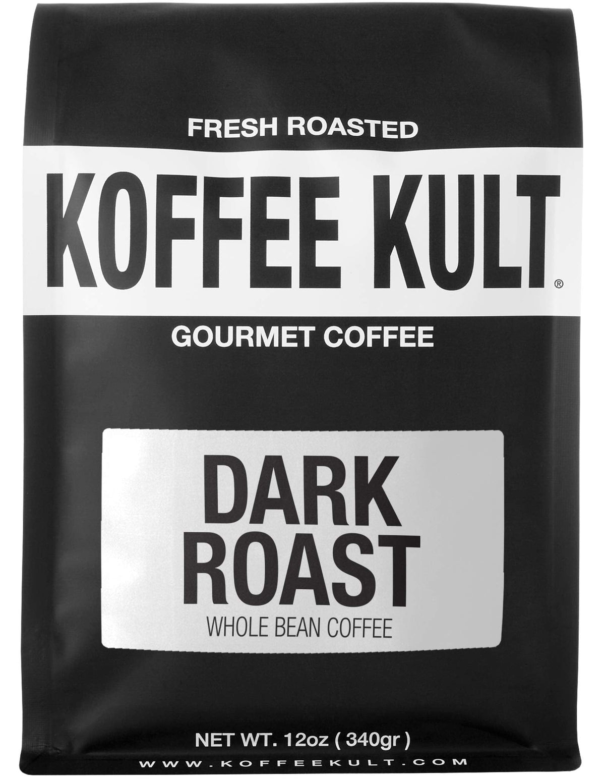 Koffee Kult Dark Roast Coffee Beans – Rich & Bold 100% Arabica with Chocolate & Cinnamon Notes | Ethically Sourced, Resealable 12oz