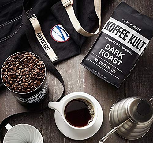 Koffee Kult Dark Roast Coffee Beans – Rich & Bold 100% Arabica with Chocolate & Cinnamon Notes | Ethically Sourced, Resealable 12oz