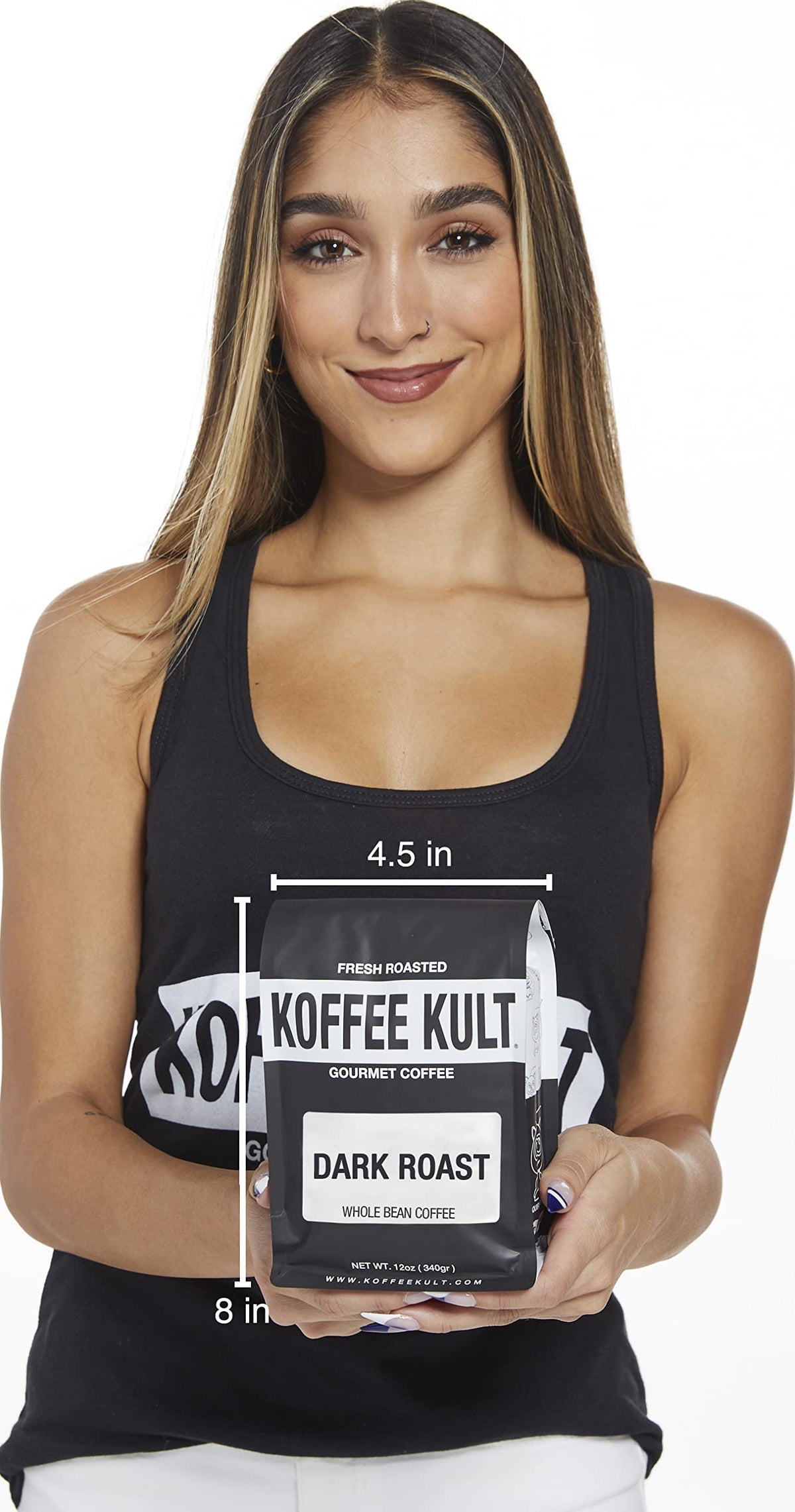Koffee Kult Dark Roast Coffee Beans – Rich & Bold 100% Arabica with Chocolate & Cinnamon Notes | Ethically Sourced, Resealable 12oz