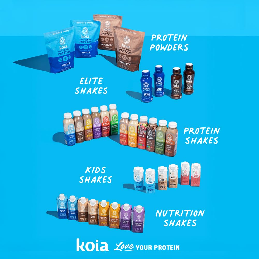 Koia Kids Plant Based Protein Shake – Fruity Cereal, Ready-to-Drink, 9g Protein, 8 fl oz, Pack of 12