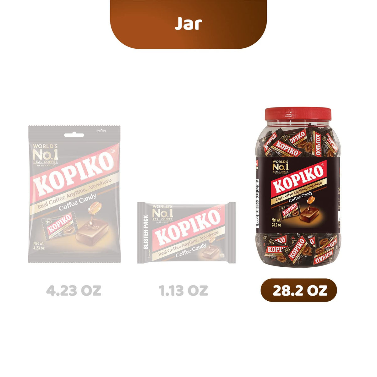 Kopiko Cappuccino Candy – Portable Coffee Candy with Real Extract (2-Pack, 28.2 oz Each)
