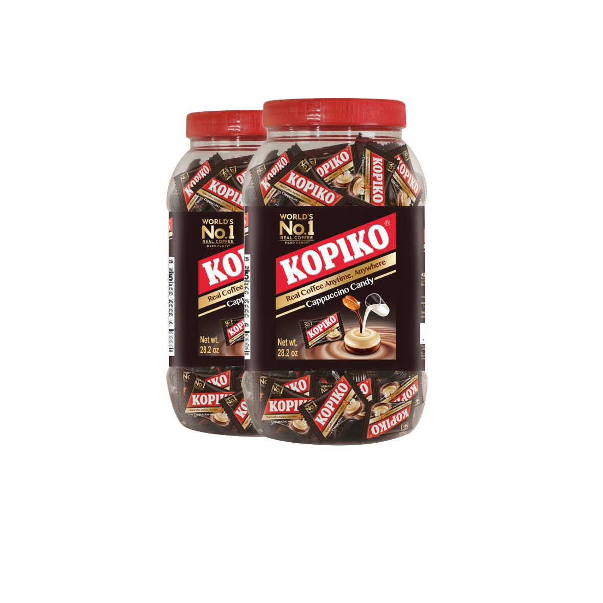 Kopiko Cappuccino Candy – Portable Coffee Candy with Real Extract (2-Pack, 28.2 oz Each)