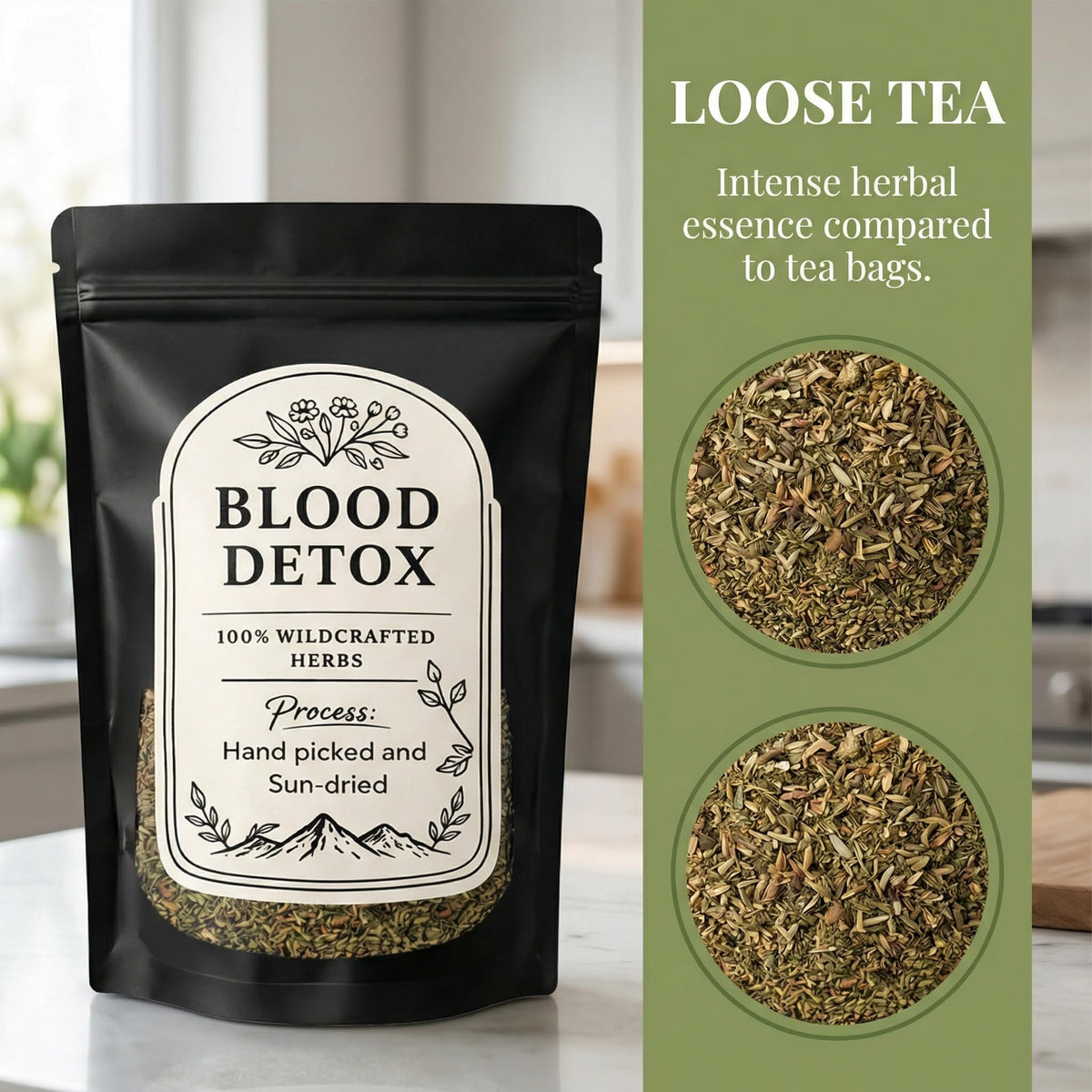 KOVGOCY Blood Detox Tea Jamaica – Caffeine-Free Loose Leaf Herbal Blend, 170 g