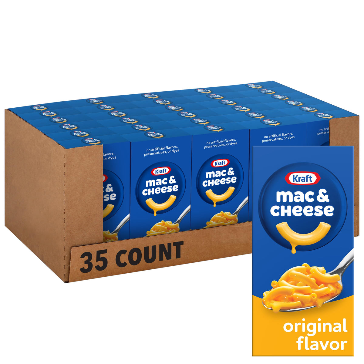 Kraft Mac & Cheese Original Flavor – 35 Boxes, 7.25 oz Each