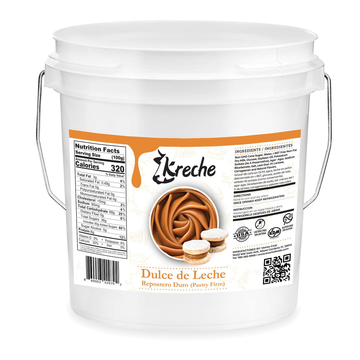 Kreche Dulce de Leche Repostero (11 LBS) – Firm, Bake-Stable Decorating Dulce de Leche
