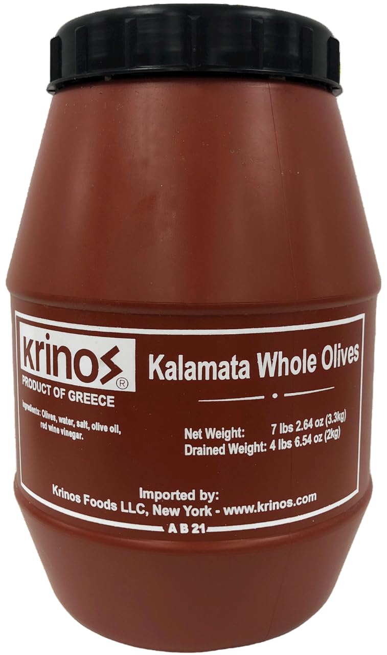 Krinos Whole Kalamata Jumbo Olives 4.4 lb – Premium Greek Olives