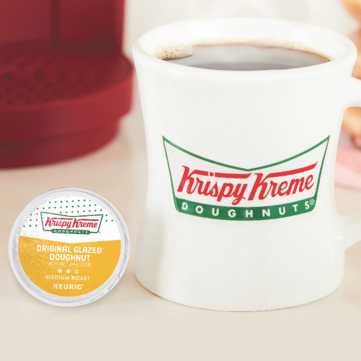 Krispy Kreme Original Glazed Doughnut & Flavored Medium Roast Coffee Pods – Keurig K-Cup, 96 Count