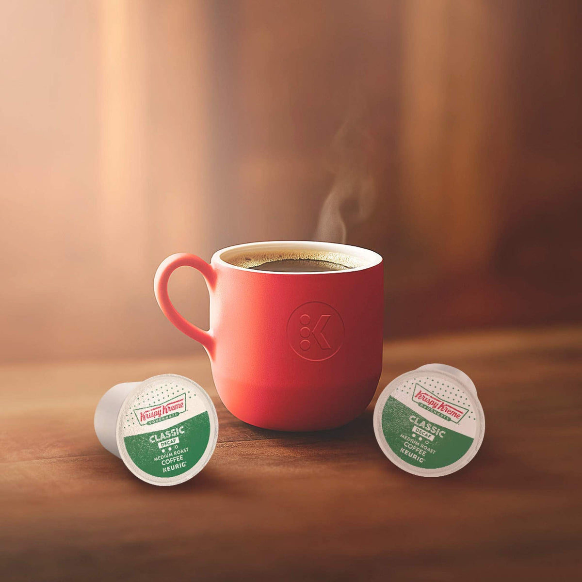 Krispy Kreme Classic Decaf K-Cups – Medium Roast, 96 Count | Keurig Compatible