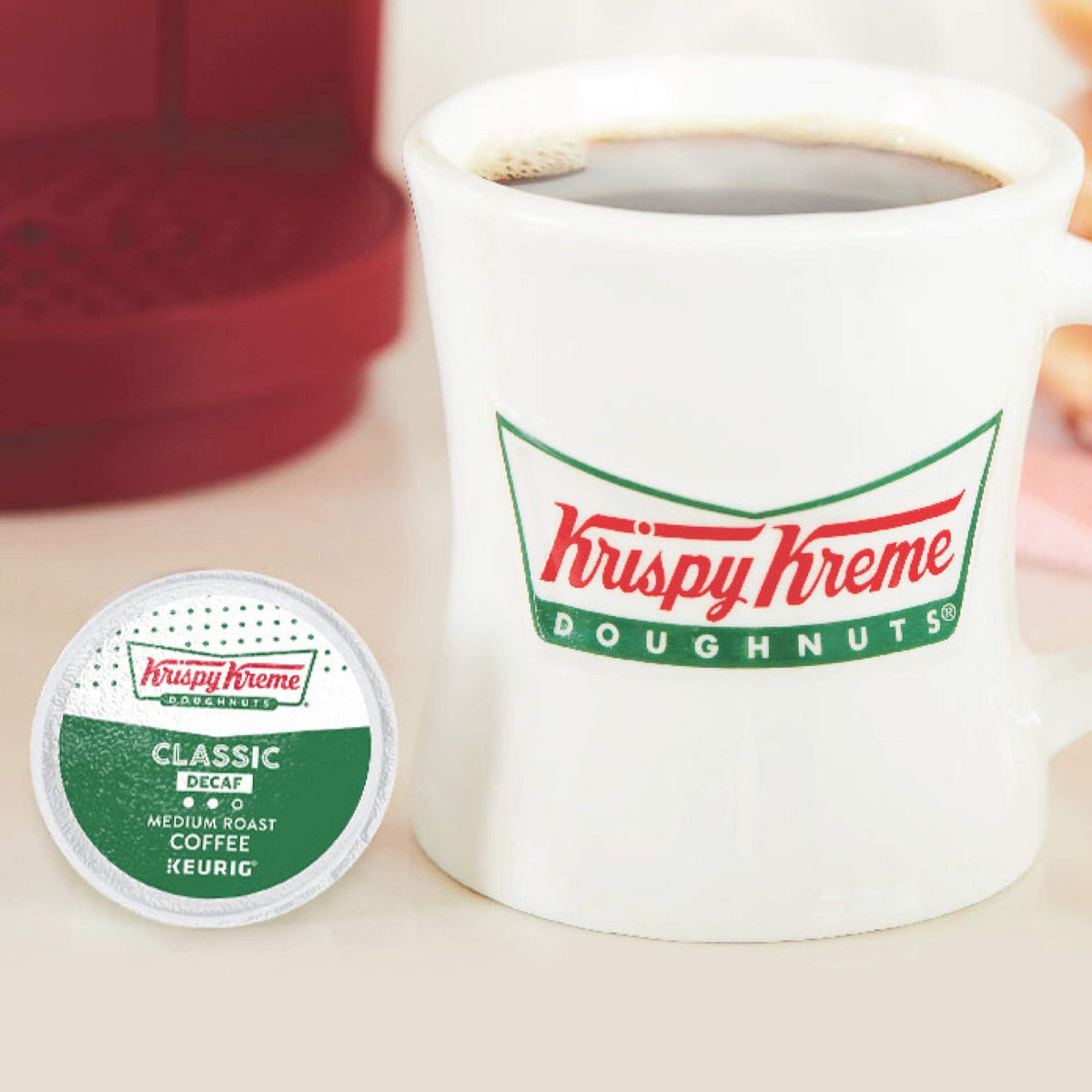 Krispy Kreme Classic Decaf K-Cups – Medium Roast, 96 Count | Keurig Compatible