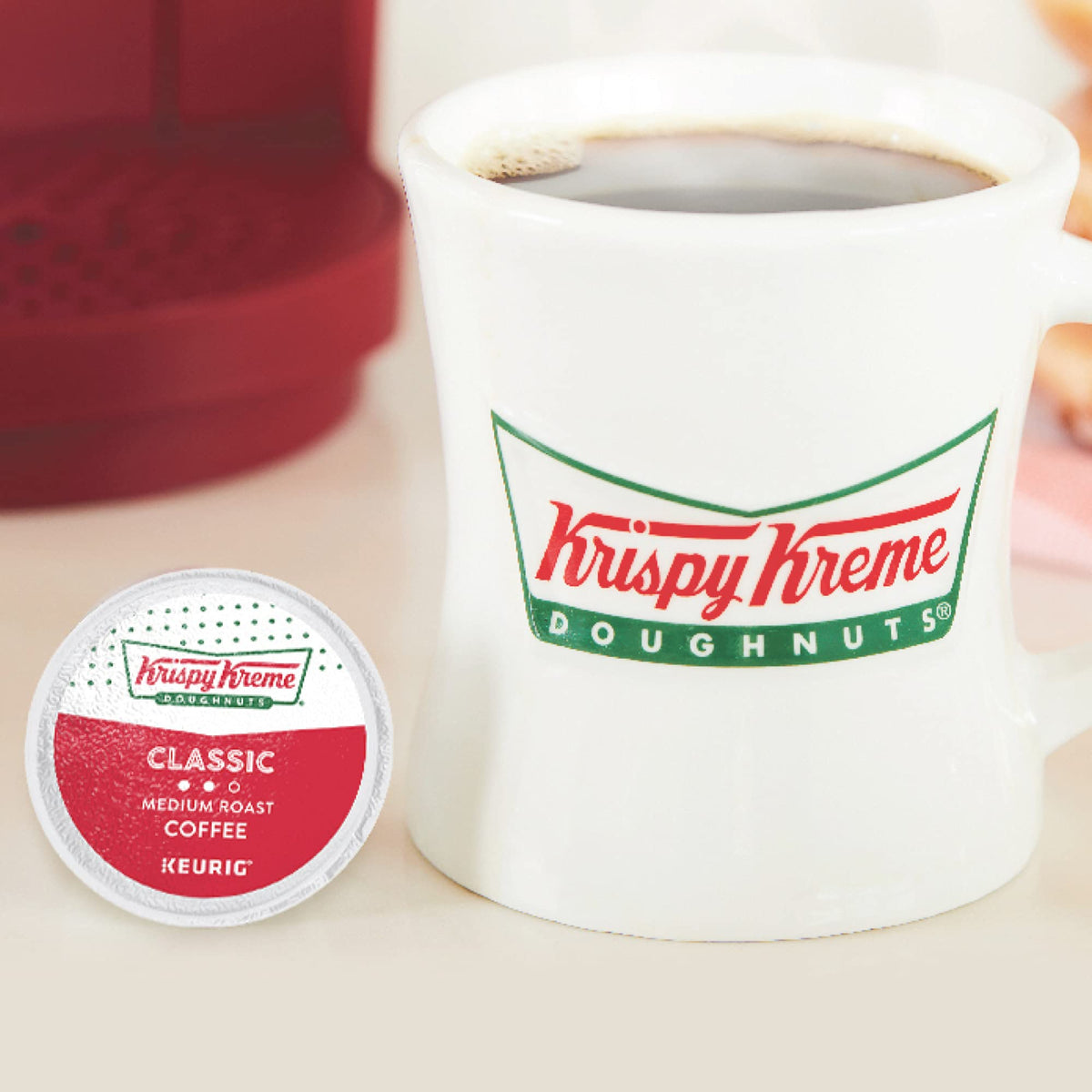 Krispy Kreme Doughnuts Classic Coffee K-Cup Pods – Medium Roast, 48 Count