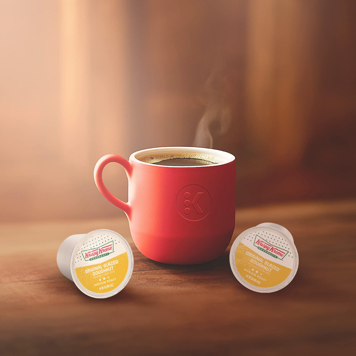 Krispy Kreme Original Glazed Doughnut & Flavored Medium Roast Coffee Pods – Keurig K-Cup, 96 Count