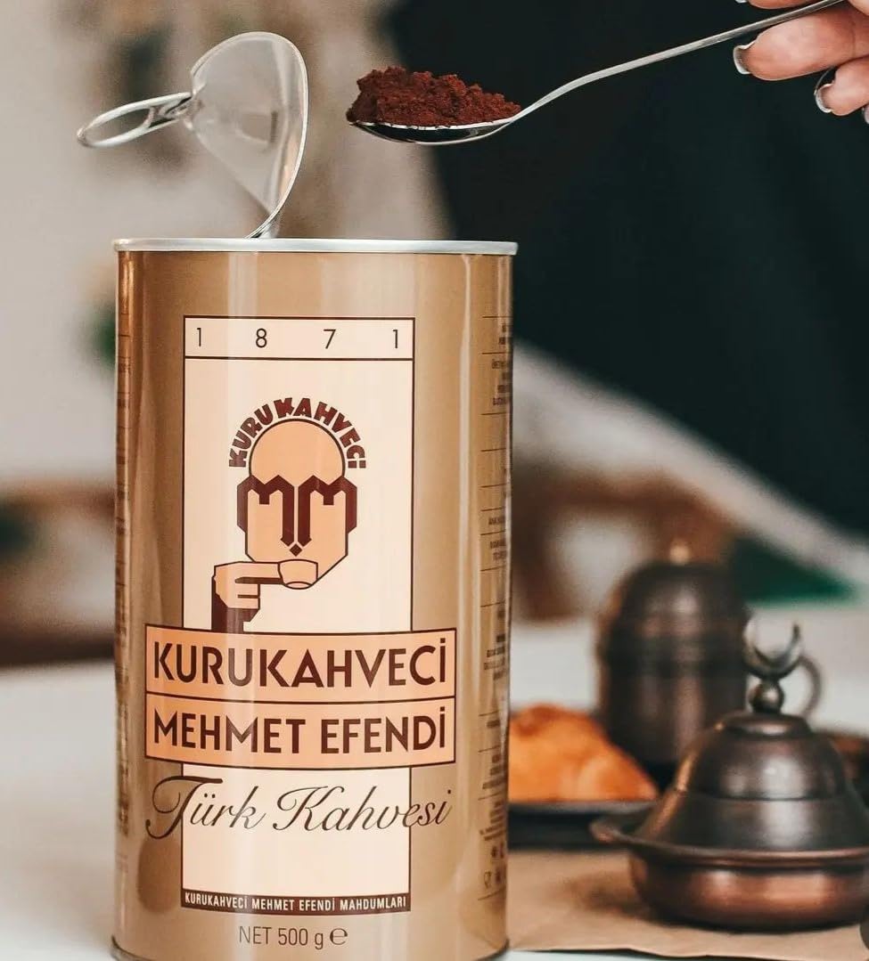Kurukahveci Mehmet Efendi Turkish Coffee – 3 x 17.6 oz, 100% Arabica, Rich Aroma