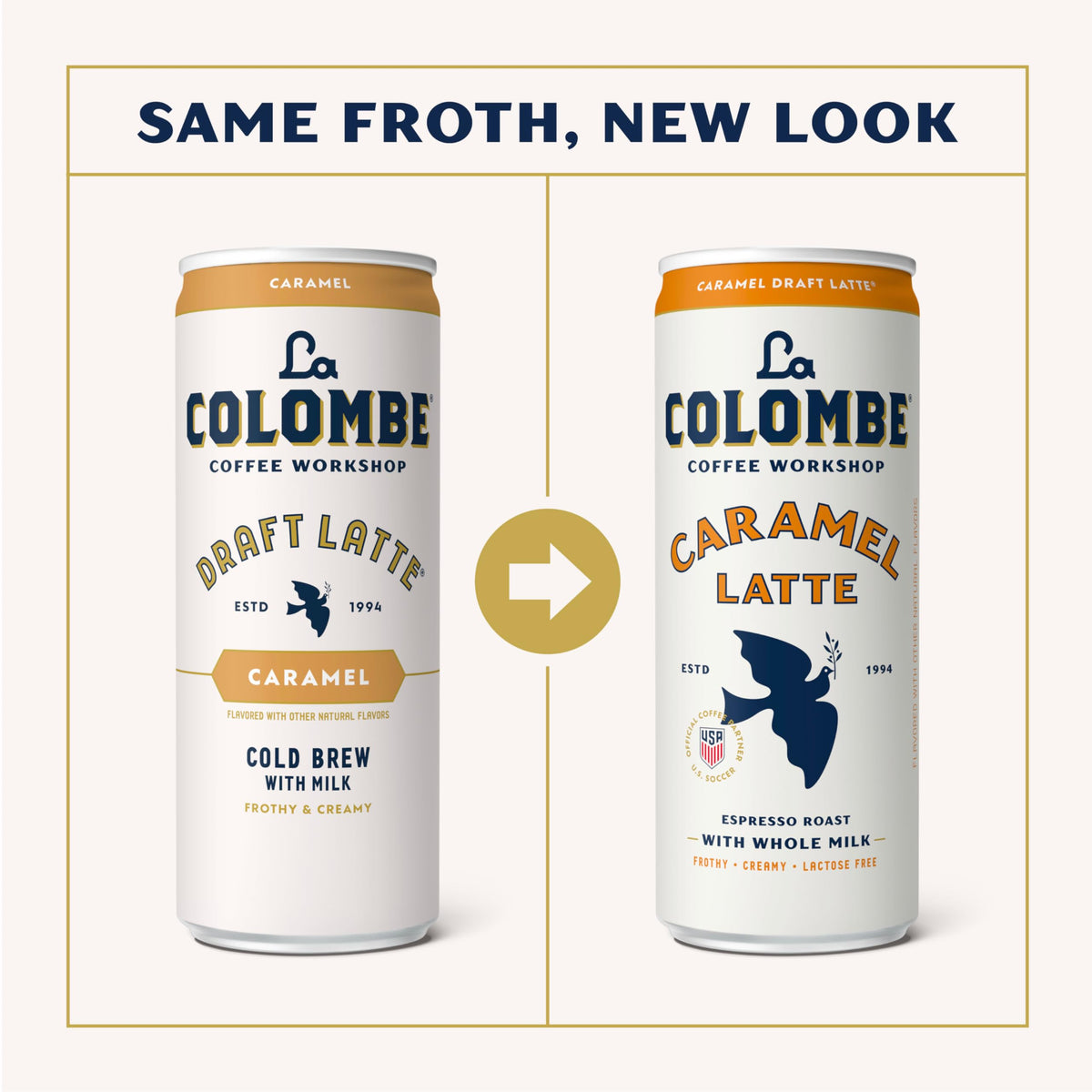 La Colombe Caramel Draft Latte – 11oz Cans (Pack of 12) | Ready-to-Drink Cold Brew, Coffeehouse Quality