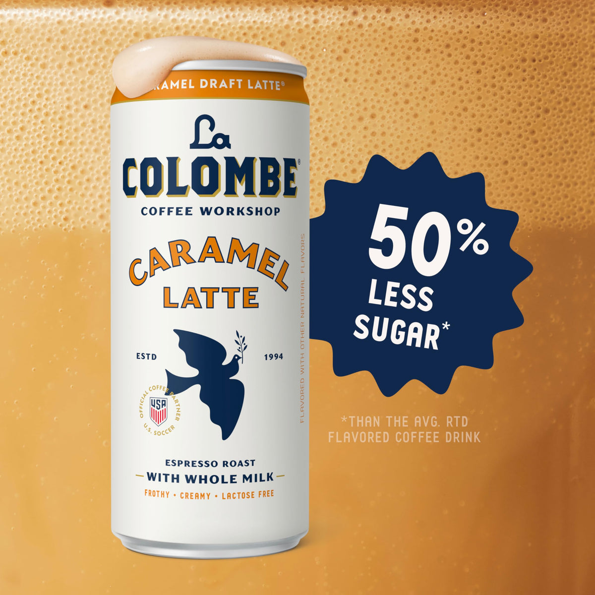 La Colombe Caramel Draft Latte – 11oz Cans (Pack of 12) | Ready-to-Drink Cold Brew, Coffeehouse Quality
