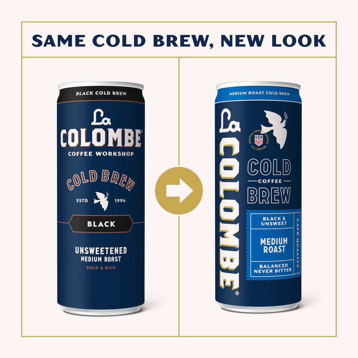 La Colombe Cold Brew Black Unsweetened — 11 oz Cans (Pack of 12) Cafe-Quality Ready-to-Drink