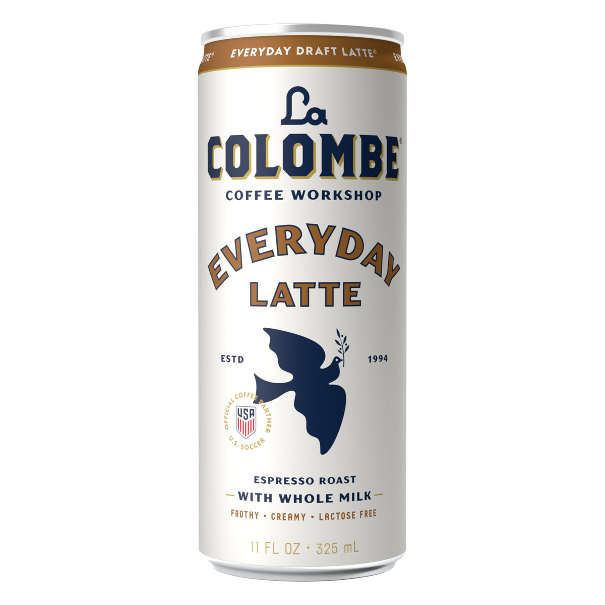 La Colombe Draft Latte — 11 fl oz Cans (Pack of 12) Ready-to-Drink Cold Brew Coffee