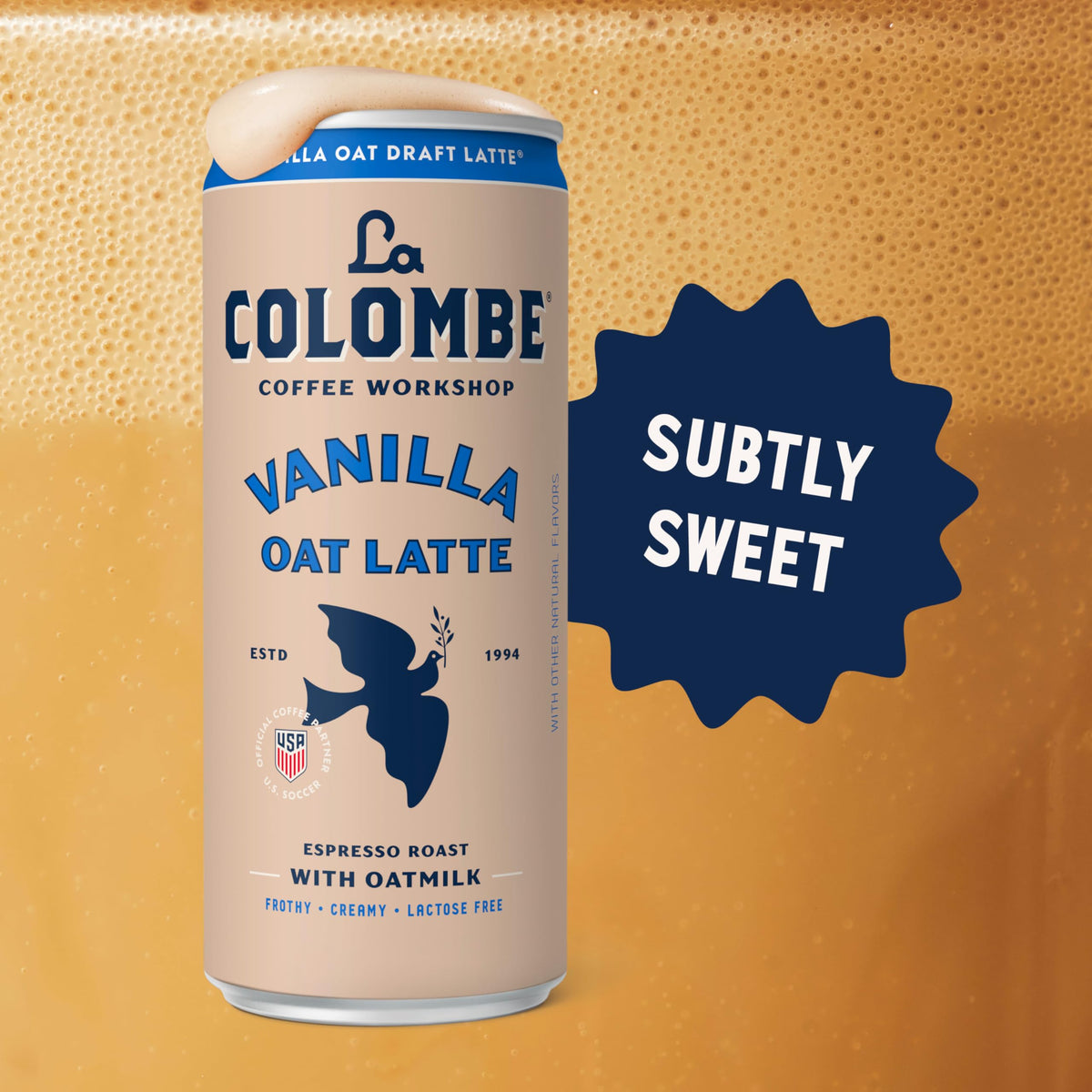 La Colombe Coffee Oatmilk Vanilla Latte — 11oz Cans (Pack of 12) | Ready-to-Drink Cold Brew