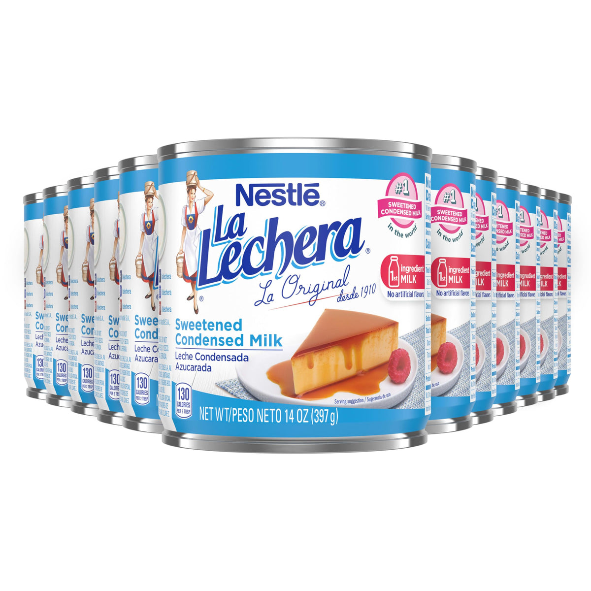 La Lechera Sweetened Condensed Milk – 12 Pack, Shelf-Stable Condensed Milk for Desserts & Coffee