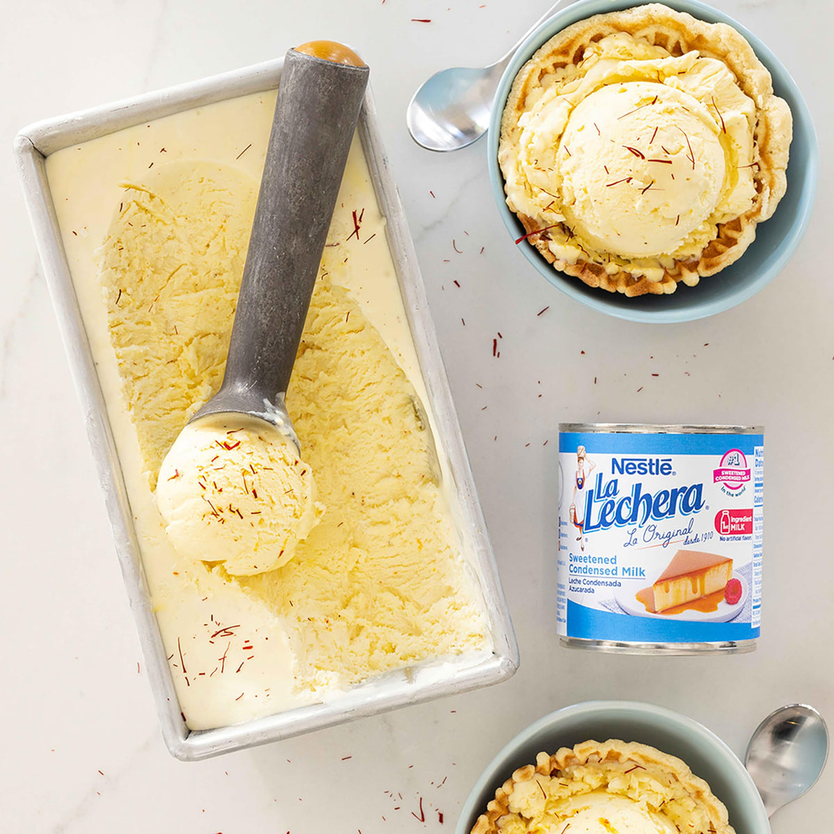 La Lechera Sweetened Condensed Milk – 12 Pack, Shelf-Stable Condensed Milk for Desserts & Coffee