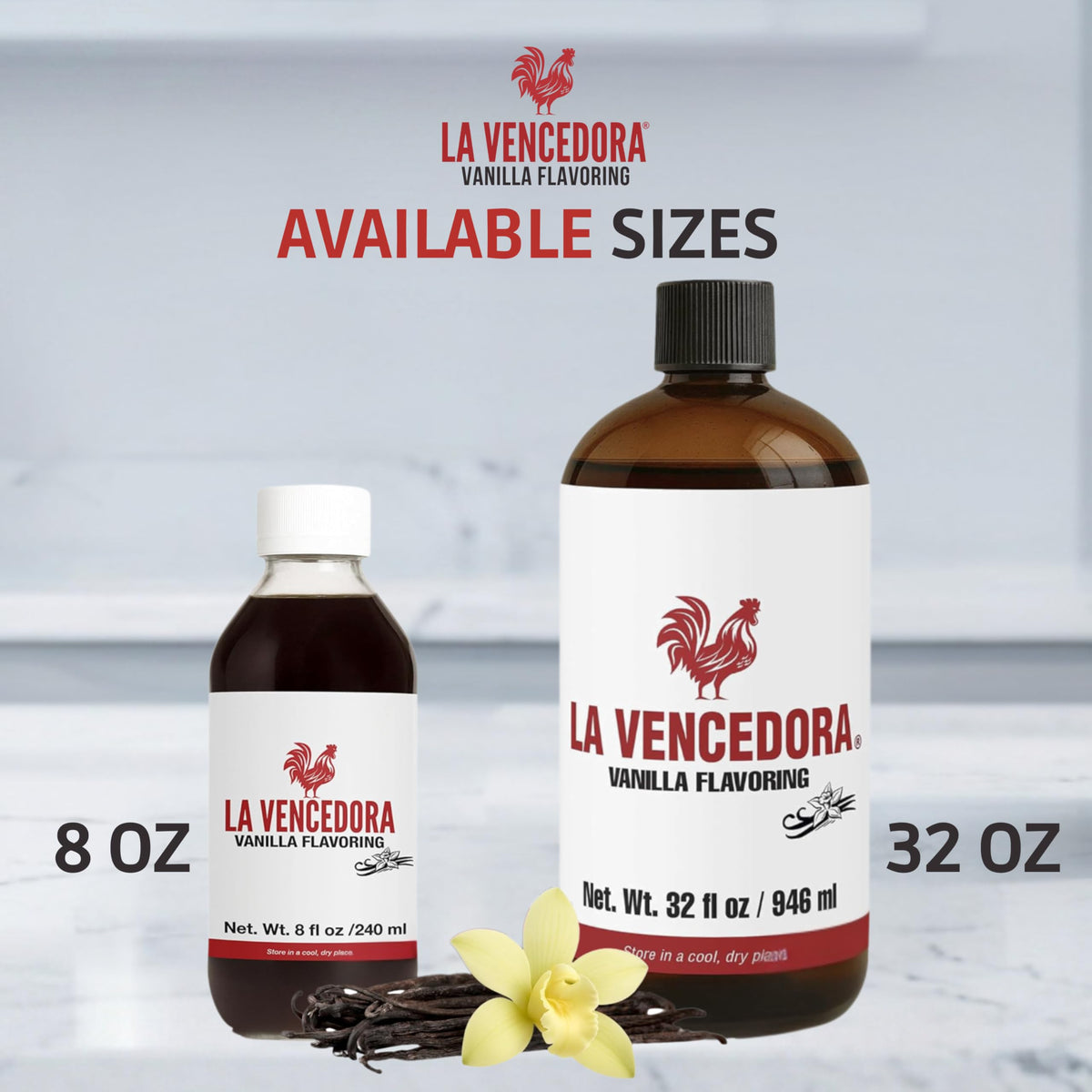 La Vencedora Mexican Vanilla – Large 32oz Bottles (Pack of 2) for Baking & Desserts