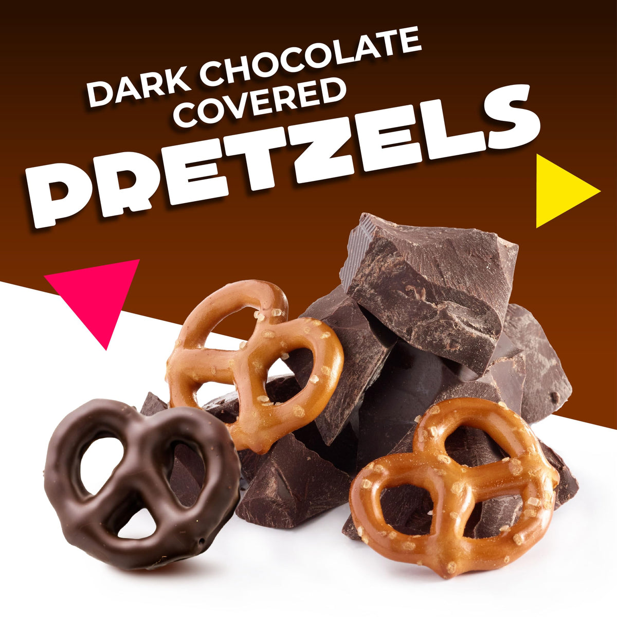 LAETAFOOD Dark Chocolate Covered Pretzels – 40 oz Bag | Salted, Mildly Sweet