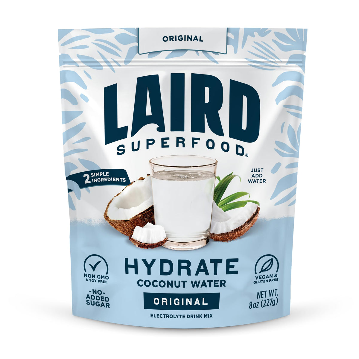 Laird Superfood HYDRATE Coconut Water Powder with Aquamin – Sugar-Free & Vegan (8 oz)