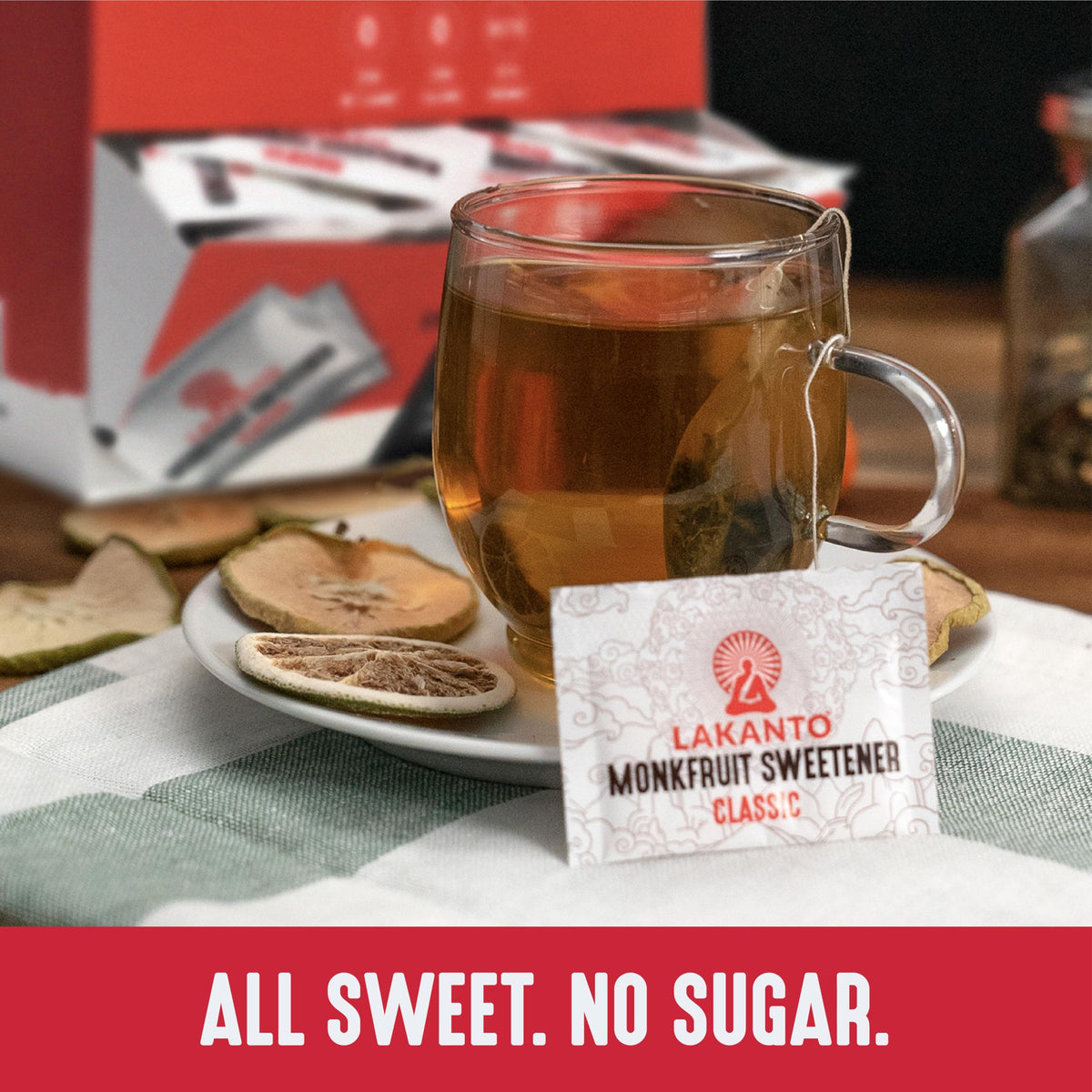 Lakanto Classic Monk Fruit Sweetener with Erythritol Packets – 300 Count, 2x Sweetness